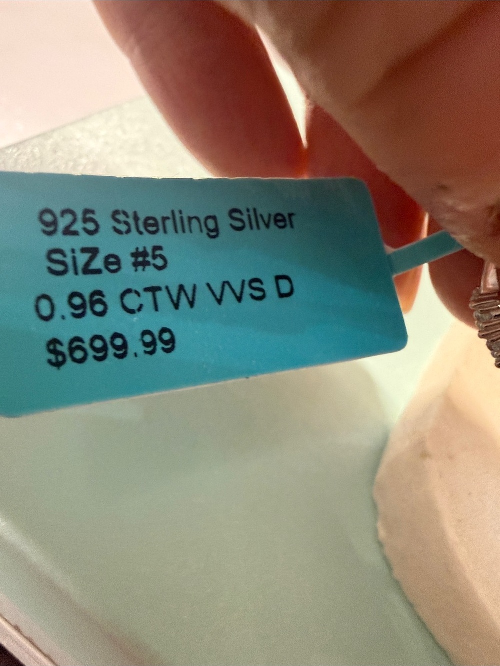 .96 CTW Moissanite 925 Sterling Silver Ring MSRP $699 - Picture 4 of 5